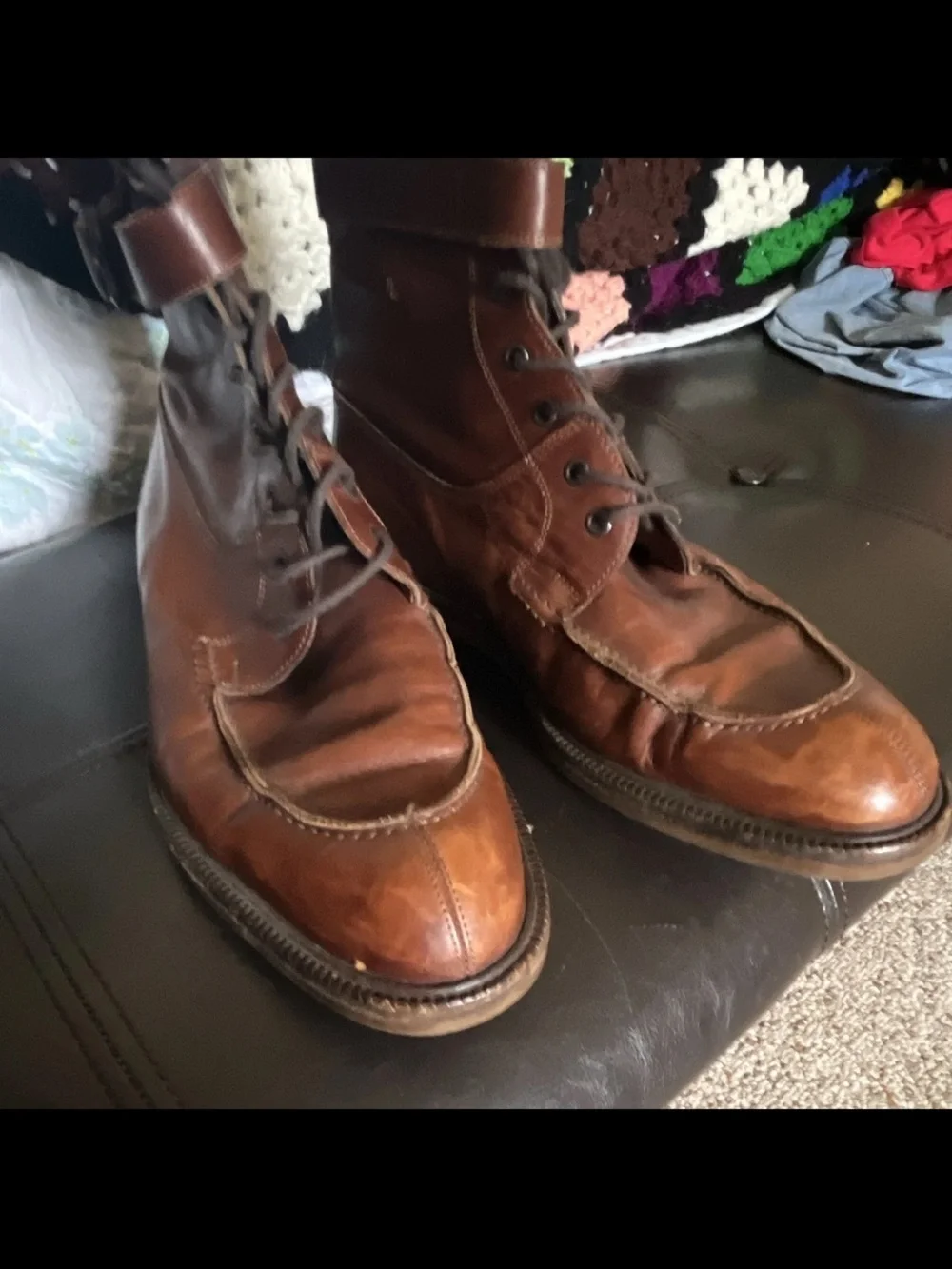 Fratelli Rossetti Chestnut Brown Leather Lace-Up Ankle Boots